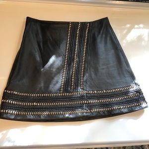 Leather Alice + Olivia mini skirt